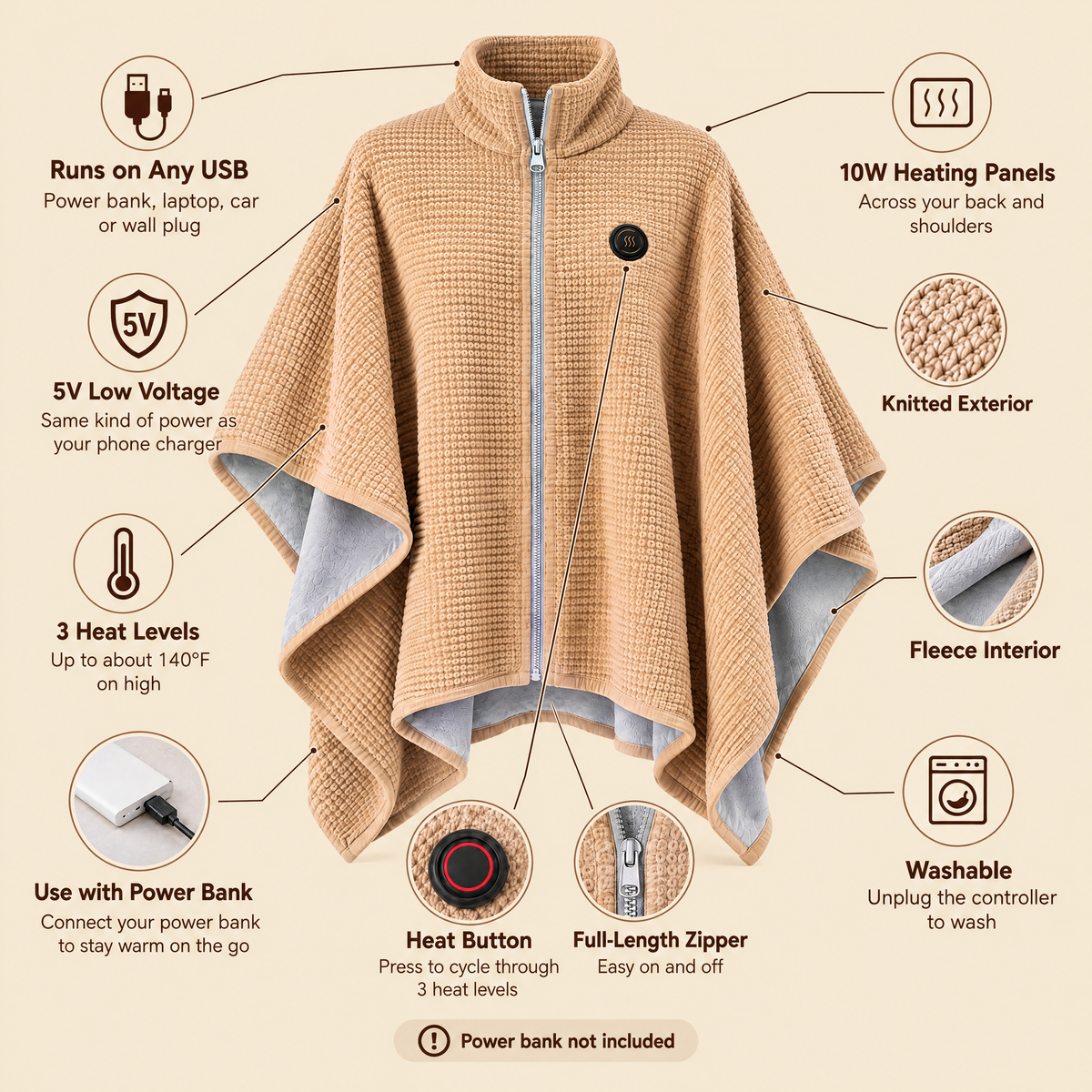 HeatLoom™ Portable Heated Blanket